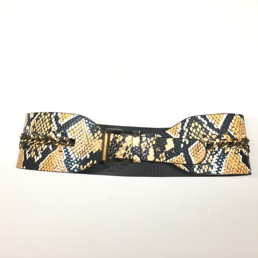 BCBGMaxazria Wide Belt Snakeskin